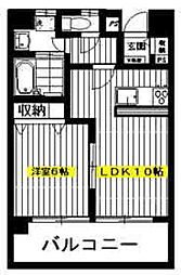 プリザーヴ中村橋 1LDKの間取図画像
