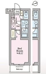 アイルグランデ川口 1階1Kの間取り