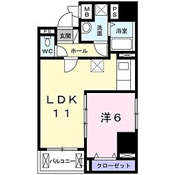 ＴＳ レガシア 2階1LDKの間取り