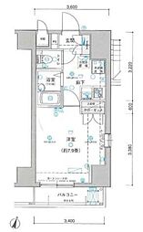 ウェルト笹塚ツイン1 1Kの間取図画像