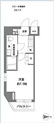 LaVita新御徒町 1Kの間取図画像