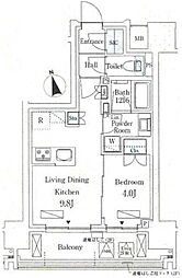 シーズンフラッツ浅草六丁目 1LDKの間取図画像