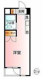 ジュネパレス海老名2 1Kの間取図画像