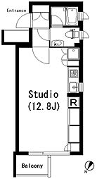 ラティエラ乃木坂 ワンルームの間取図画像
