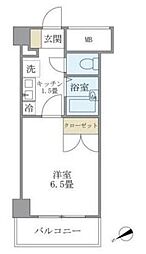 KDXレジデンス横浜関内 1Kの間取図画像