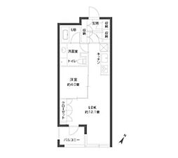 ParkCube銀座EAST 1LDKの間取図画像