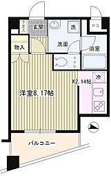 サンイースト池上 3階1Kの間取り
