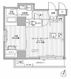 GranForks神田イーストタワー 1LDKの間取図画像
