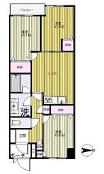 パシフィック西早稲田 2階3LDKの間取り