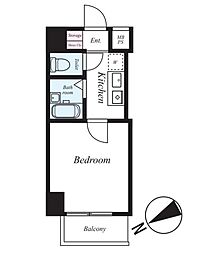 菱和パレス文京南 1階1Kの間取り