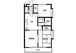 メゾンイデアル 3DKの間取図画像