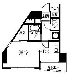 ウィステアリア 1DKの間取図画像