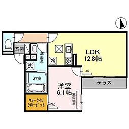 JR東海道・山陽本線 明石駅 徒歩13分の賃貸アパート 2階1LDKの間取り