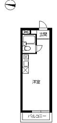 スカイコート荻窪第3 1階ワンルームの間取り