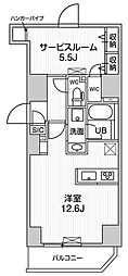 S-RESIDENCE入谷alesia ワンルームの間取図画像