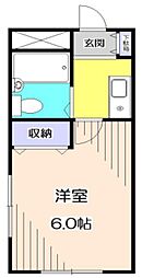 Ａｉｆｏｒｔ上石神井 2階ワンルームの間取り