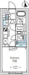 crealpremier笹塚 1Kの間取図画像