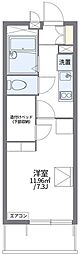 レオパレスサンクフルコート 1Kの間取図画像