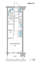 新宿区高田馬場3丁目マンション 1LDKの間取図画像
