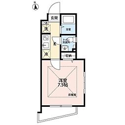 ピアコートTM保谷弍番館 1Kの間取図画像