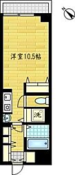 パスコマンション 8階ワンルームの間取り