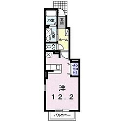 ベルツリー ワンルームの間取図画像