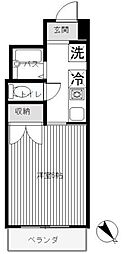ベルトゥリーハイツ 1階1Kの間取り