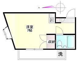ホープ国領 ワンルームの間取図画像