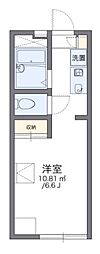 レオパレスH&M 1Kの間取図画像