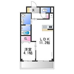 Earth　Well 2階1LDKの間取り