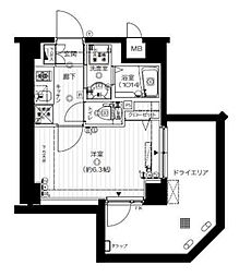 ラ・シード馬込レフィナード 1階1Kの間取り