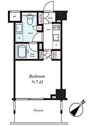 プレール・ドゥークときわ台 1階1Kの間取り