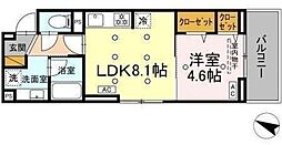 コニフェールI 3階1LDKの間取り