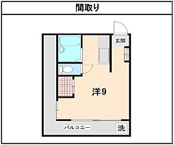 メゾンシルエラ ワンルームの間取図画像