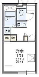 レオパレスF&T2 1Kの間取図画像