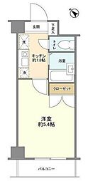 カテリーナニュー神楽坂 1Kの間取図画像