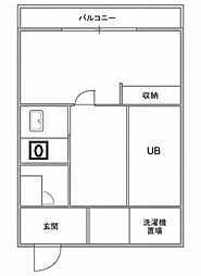 ワコーレ千歳船橋 ワンルームの間取図画像