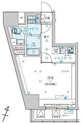 ジェノヴィア渋谷笹塚スカイガーデン 1Kの間取図画像