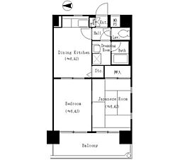 アビタシオン葛西 2DKの間取図画像