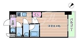 クレアートアドバンス北大阪 1Kの間取図画像