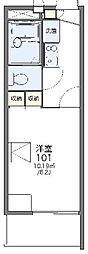 レオパレス笠間 1Kの間取図画像