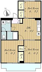 Ninety相模大野 1階3DKの間取り