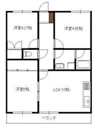 カサ・カスタニア 5階3LDKの間取り