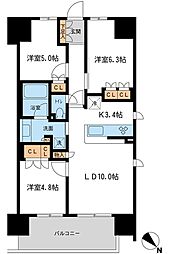BLESS宮崎台 3LDKの間取図画像