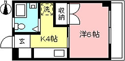 (有)千代田館新館 1Kの間取図画像