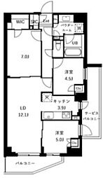 ザ・ケンジントン・レジデンスときわ台 2階3LDKの間取り