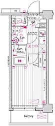 ガーラ大井町グランドステージ 1Kの間取図画像