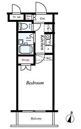 グランヴァン西馬込 1階1Kの間取り