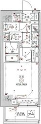 ユリカロゼ金町 1Kの間取図画像
