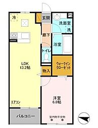 グレイススクエア 1LDKの間取図画像